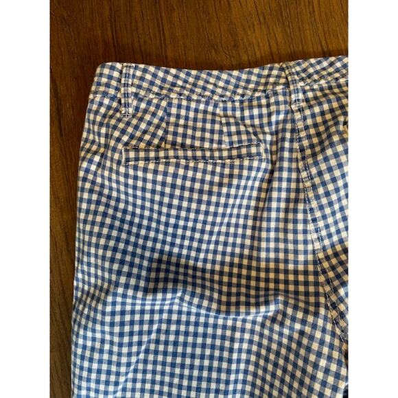 Talbots Size 6 Girlfriend Chino Cotton Pants Blue Gingham Check - Picture 3 of 5